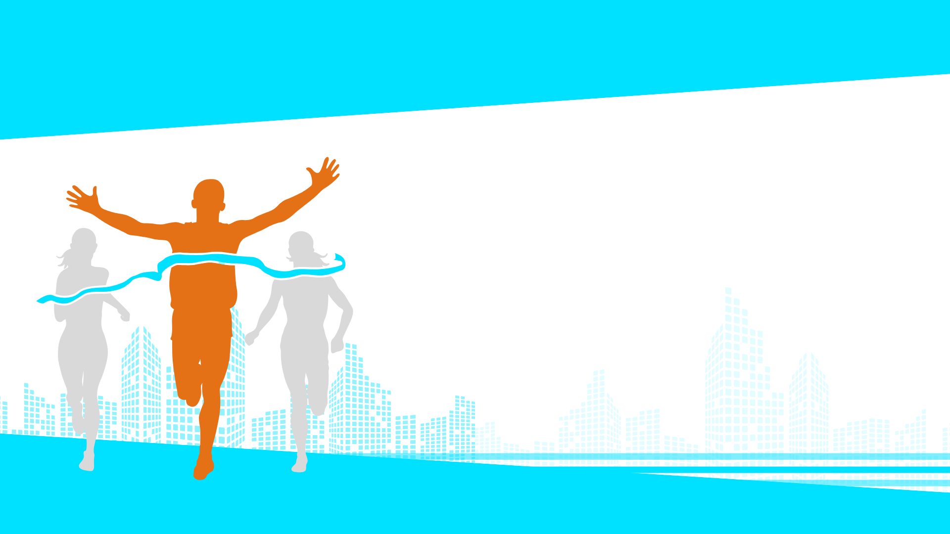 Corredores cruzando linha de chegada